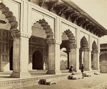 SAMUEL BOURNE (1834-1912) A group of 12 photographs depicting historical landmarks in Agra. 1860s.